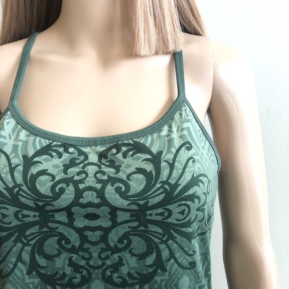 Athleta Green Geo Tank S EUC - Picture 2 of 6